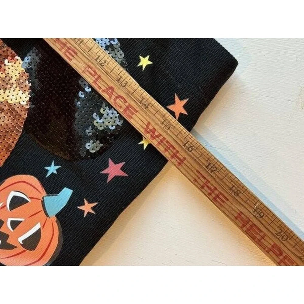 Disney Parks Walt Disney World Canvas Tote Bag Halloween Pumpkin Mickey Mouse